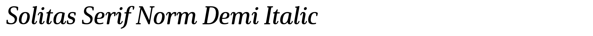 Solitas Serif Norm Demi Italic image